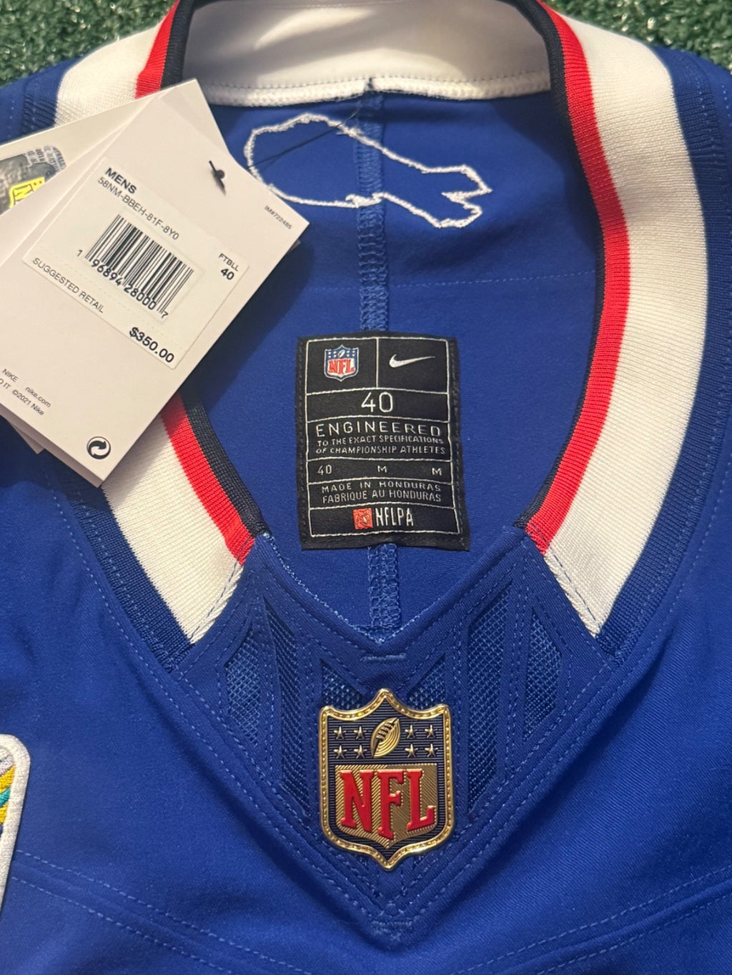 Josh Allen Buffalo Bills Jersey #17 Nike Vapor Fuse Elite Blue Size 40 (M) NFL