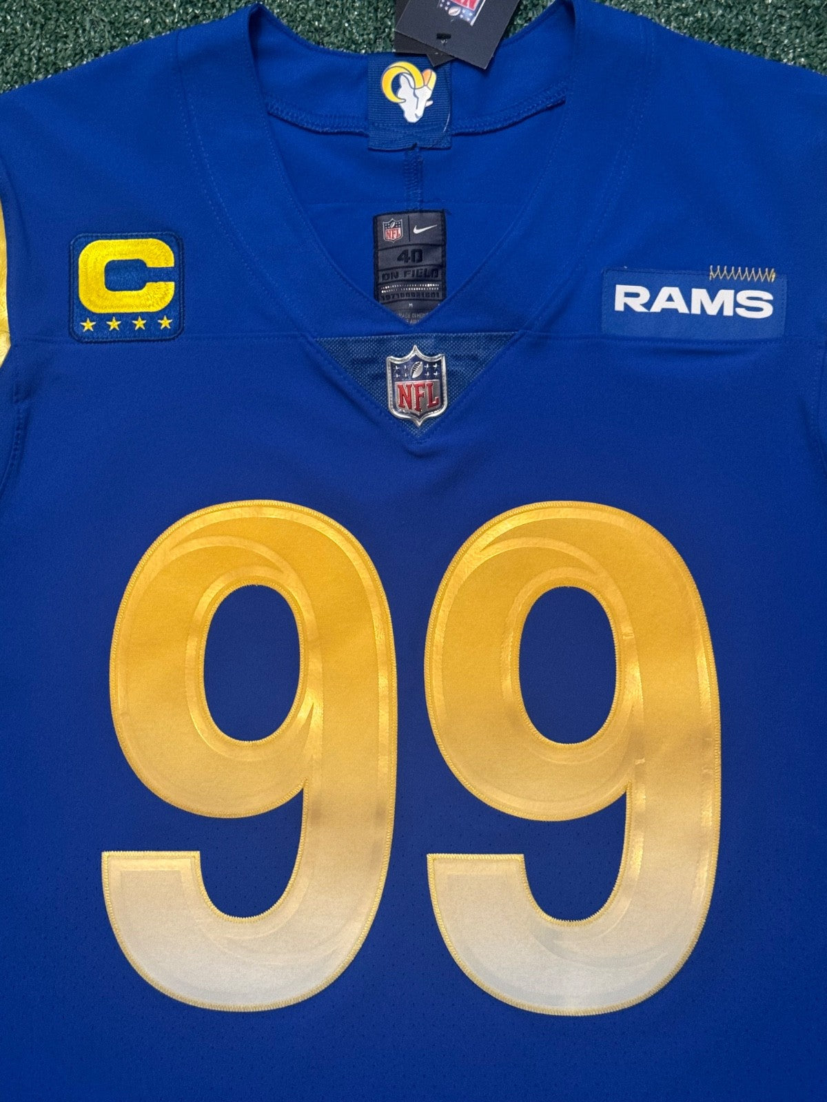 Aaron Donald Los Angeles Rams Jersey #99 Nike Vapor Elite Blue Size 40 (Medium) NFL