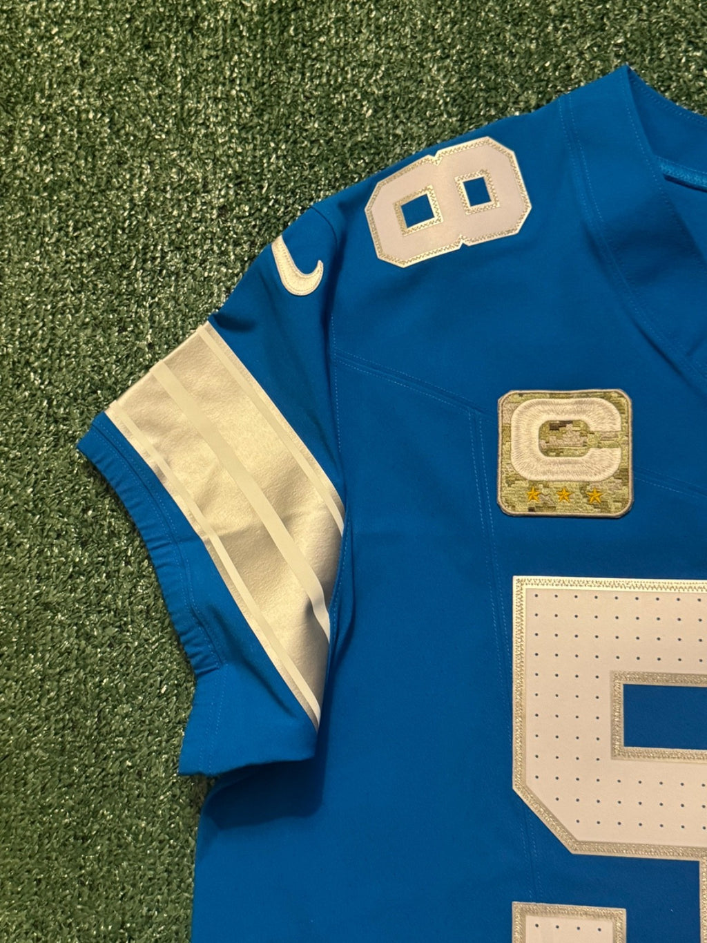 Penei Sewell Detroit Lions Jersey #58 Nike Vapor FUSE Elite Blue 48 (XL) NFL