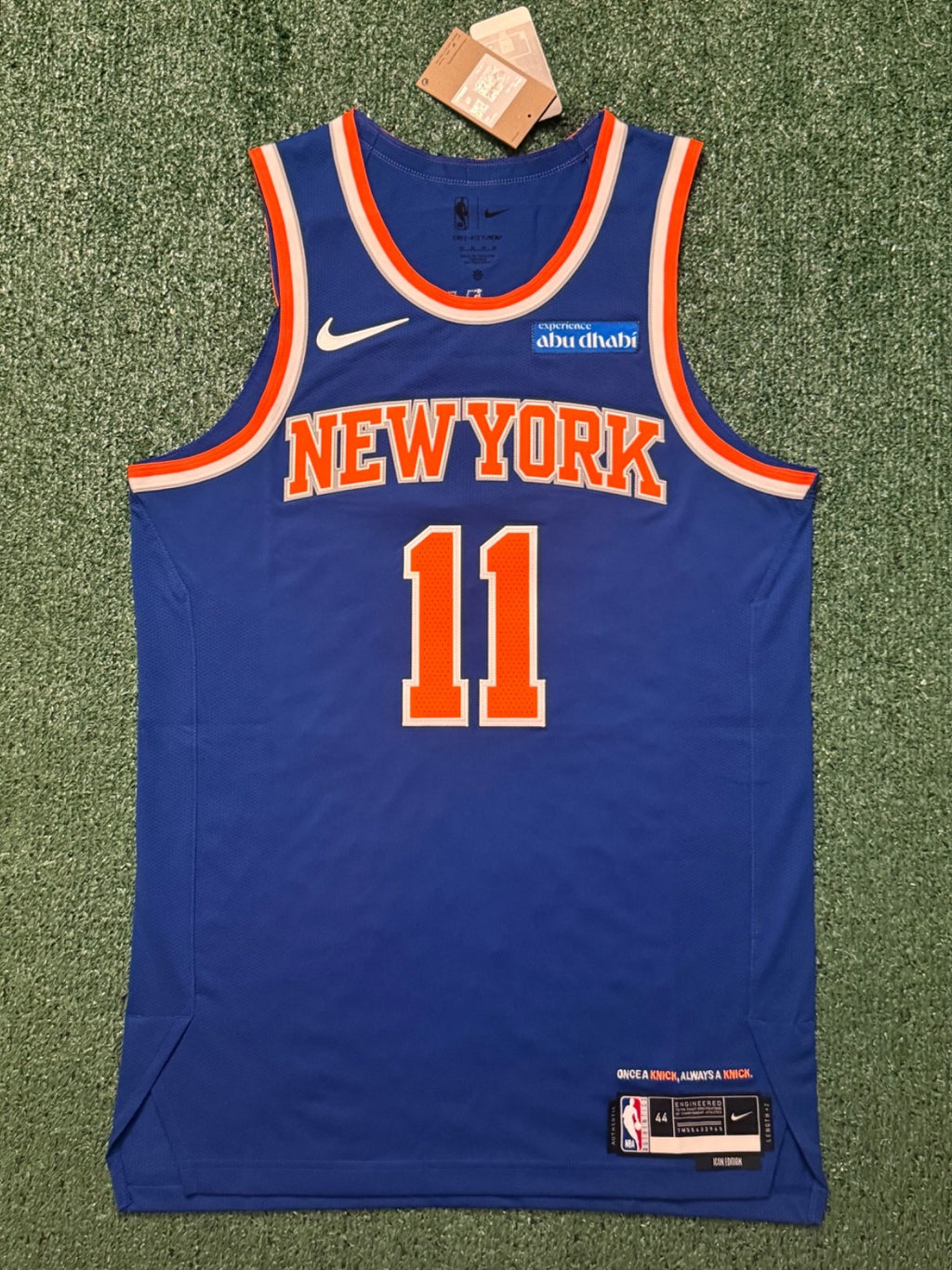 Jalen Brunson New York Knicks Jersey #11 Nike ADV Authentic Blue Size 44 (M) NBA