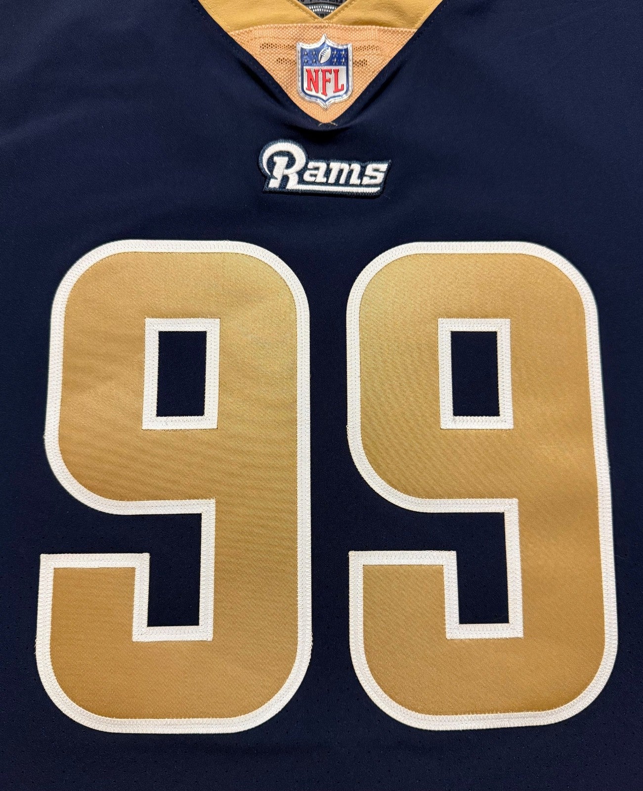 Aaron Donald Los Angeles Rams Jersey #99 Nike Vapor Elite Blue Size 44 (Large) NFL