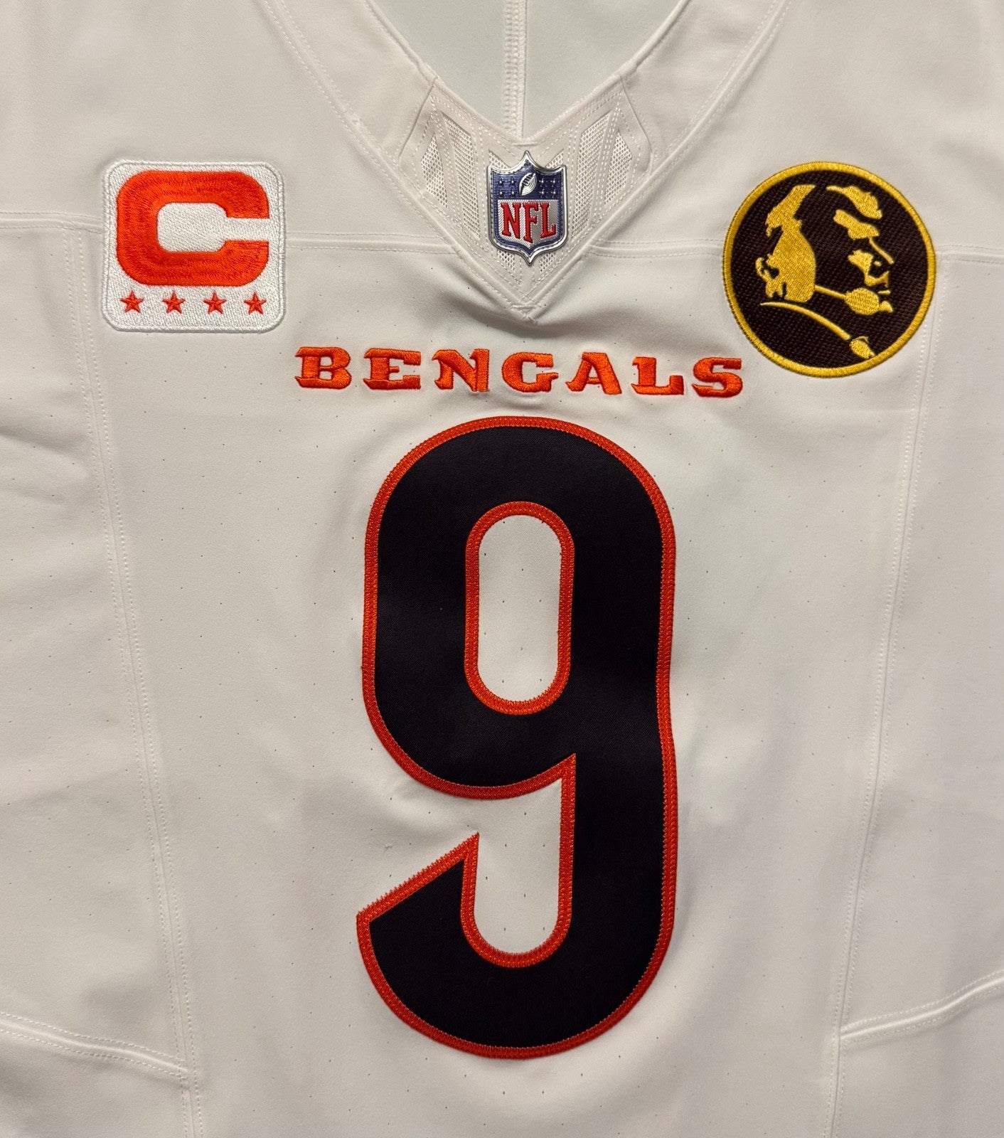 Joe Burrow Cincinnati Bengals Jersey #9 Nike Vapor FUSE Elite White Size 48 (XL) NFL