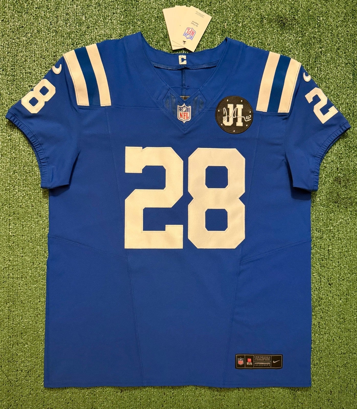 Jonathan Taylor Indianapolis Colts Jersey #28 Nike Vapor Fuse Elite Blue Size 44 (L) NFL