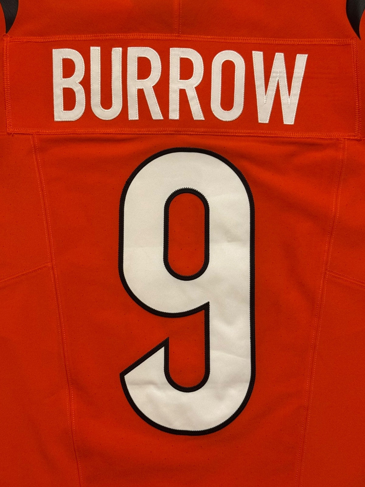 Joe Burrow Cincinnati Bengals Jersey #9 Nike Vapor FUSE Elite Orange Size 40 (M) NFL
