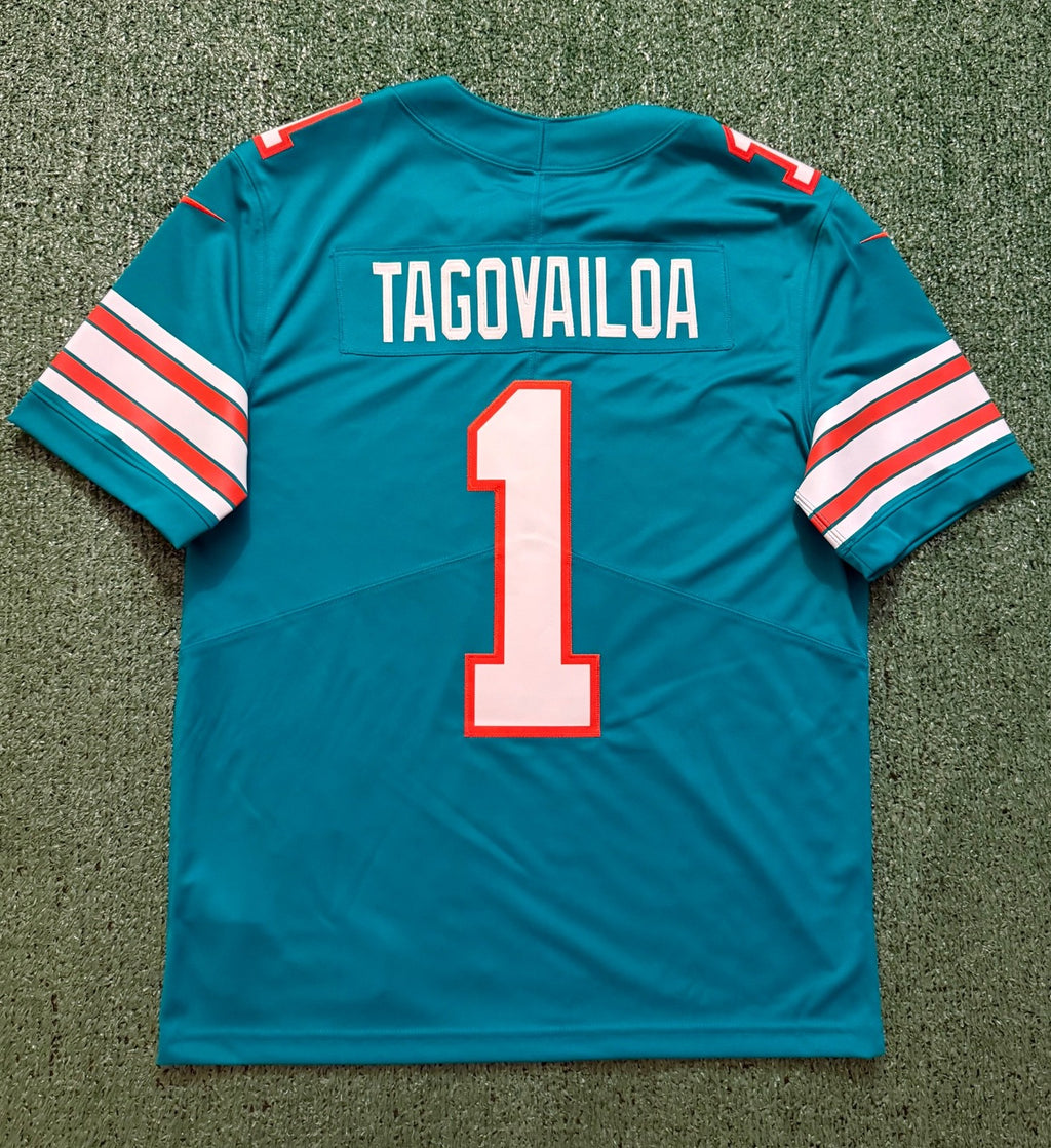 Tua Tagovailoa Miami Dolphins Jersey #1 Nike Vapor Limited Blue Size M NFL