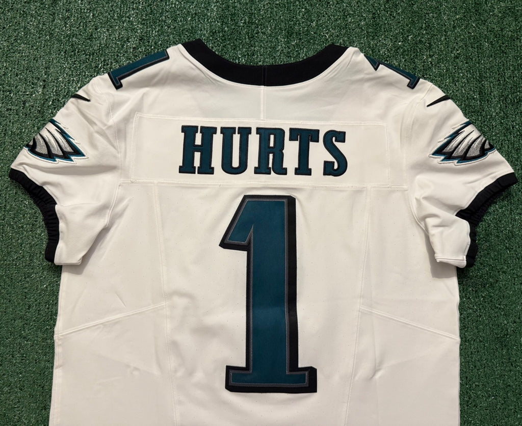 Jalen Hurts Philadelphia Eagles Jersey #1 Nike Vapor FUSE Elite White size 44 (Large) NFL