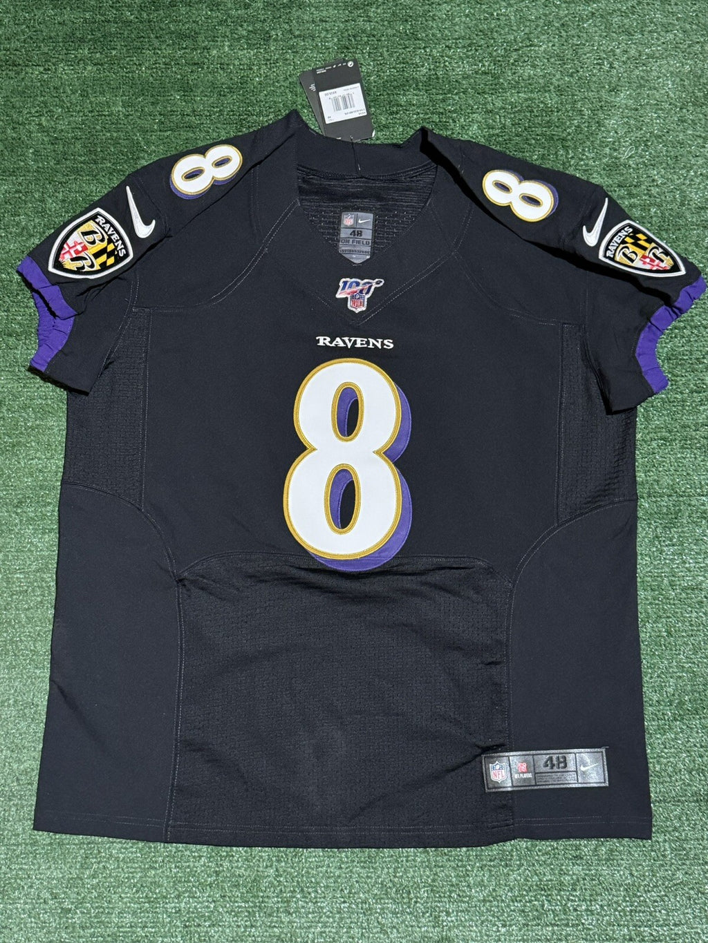 Lamar Jackson Baltimore Ravens Jersey #8 Nike Vapor Elite Black Size 48 (XL) NFL