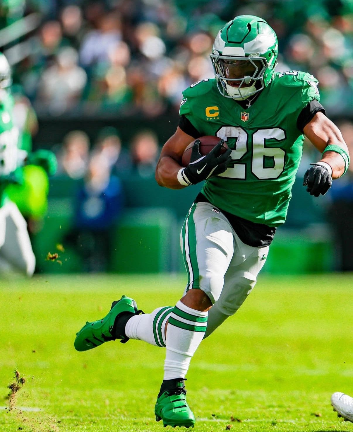 Saquon Barkley Philadelphia Eagles Jersey #26 Nike Vapor FUSE Elite Kelly Green Size 44 (Large) NFL