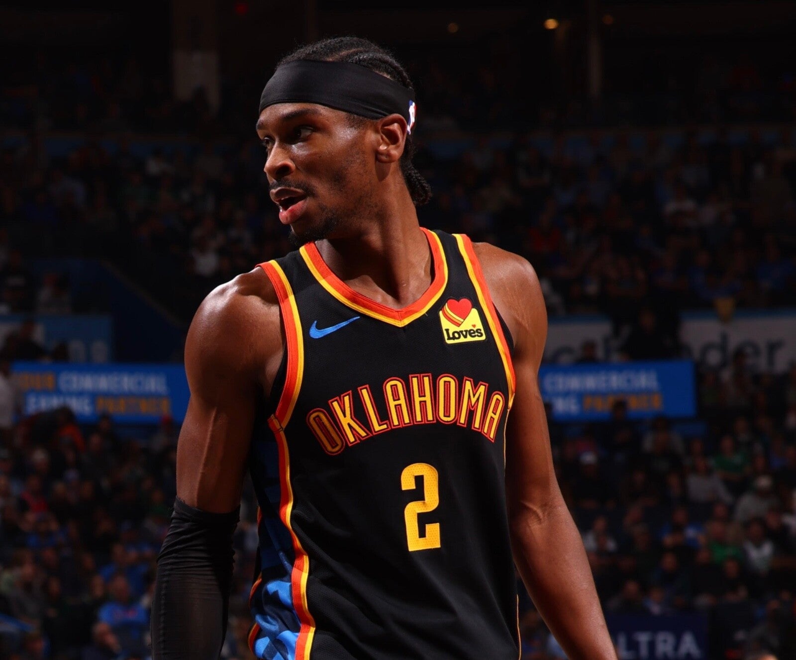 Shai Gilgeous-Alexander Oklahoma City Thunder Jersey #2 Nike ADV Authentic Black Size 44 (M) NBA