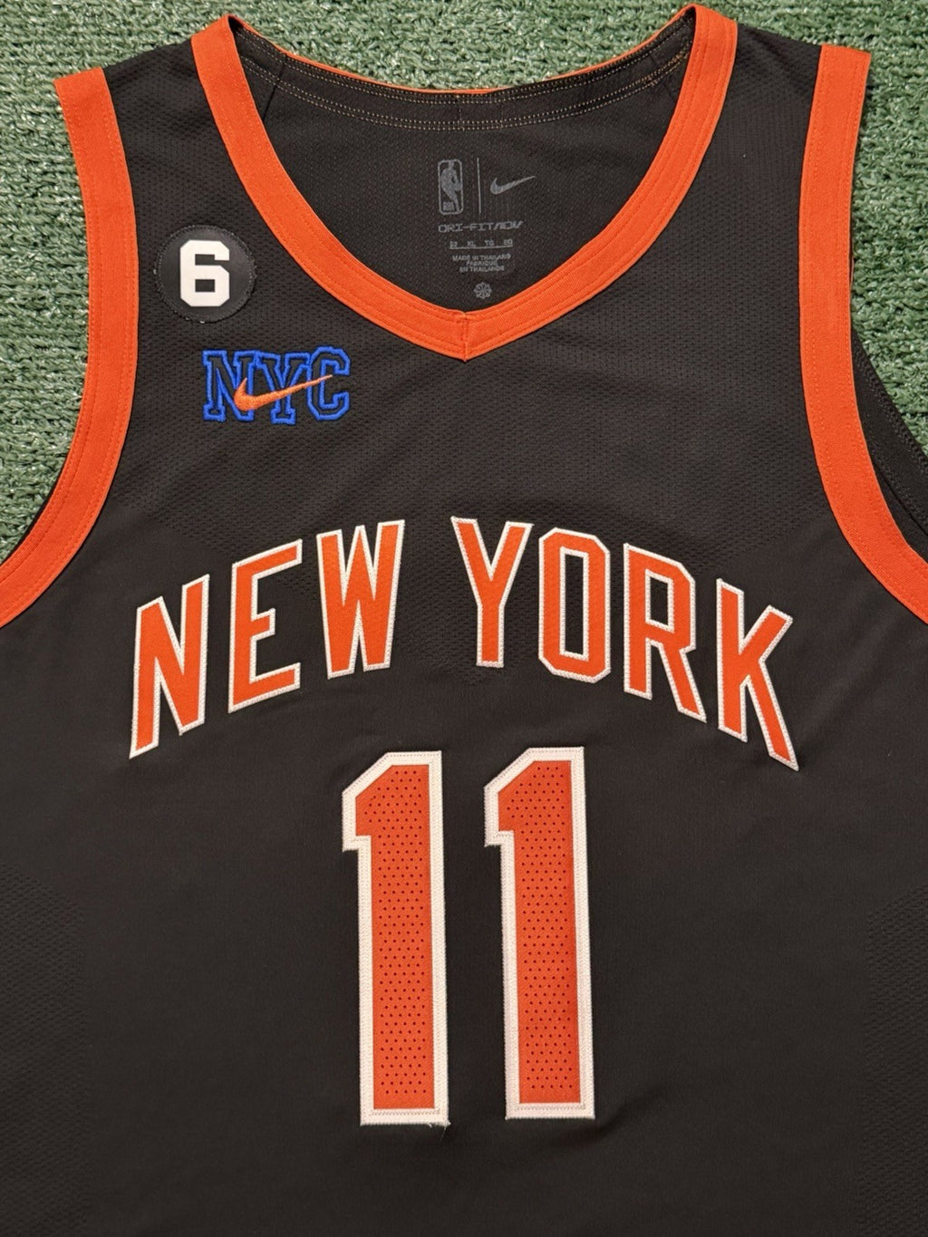 Jalen Brunson New York Knicks Jersey #11 Nike ADV Authentic Black Size 52 (XL) NBA