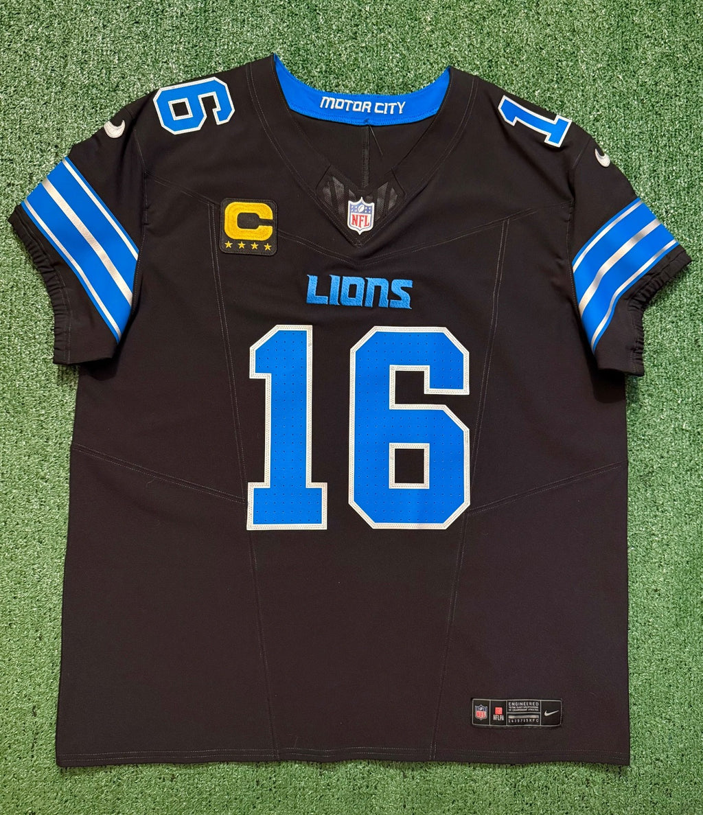 Jared Goff Detroit Lions Jersey #16  Nike Vapor FUSE Elite Black Size 48 (XL) NFL