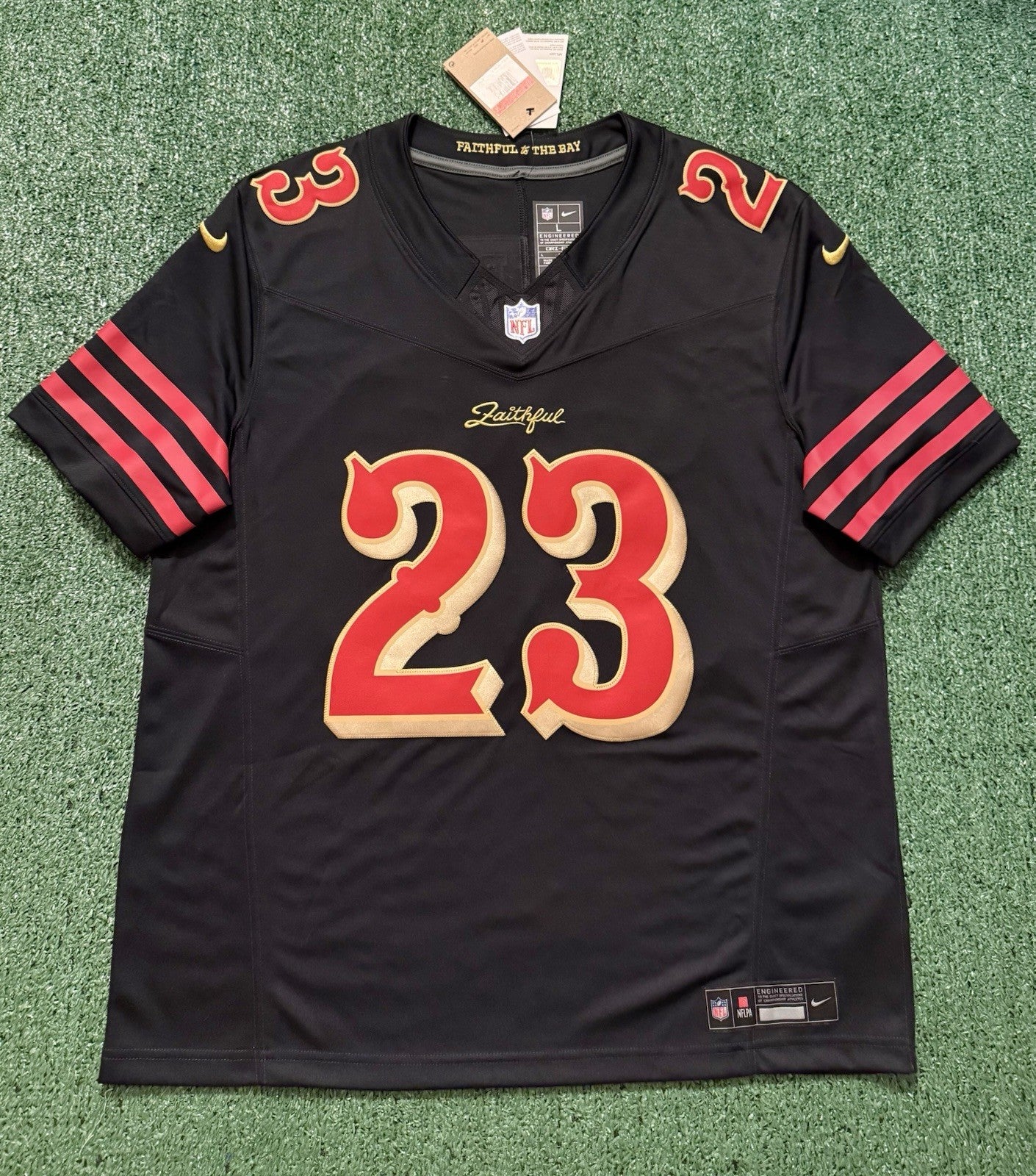 Christian McCaffrey San Francisco 49ers Jersey #23 Rivalry Limited Black Size (Large) NFL