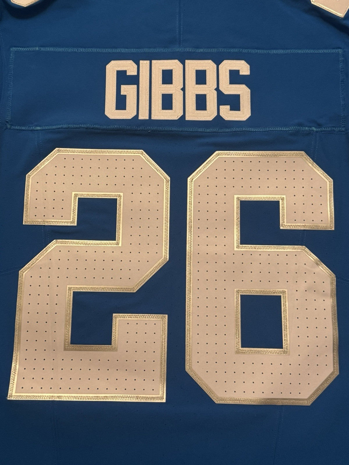 Jahmyr Gibbs Detroit Lions Jersey #26 Nike Vapor FUSE Elite Blue Size 40 (Medium) NFL