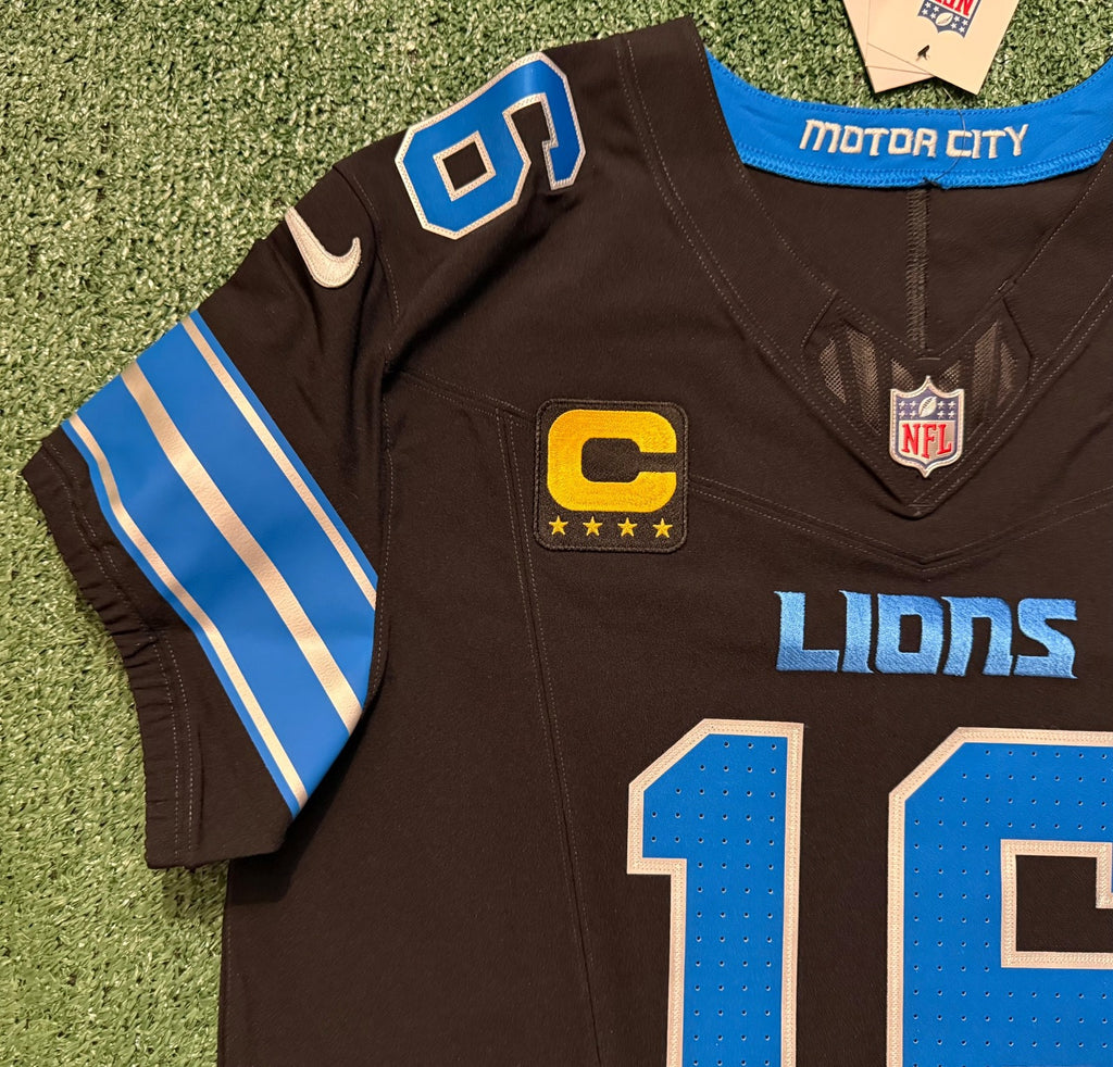 Jared Goff Detroit Lions Jersey #16  Nike Vapor FUSE Elite Black Size 44 (Large) NFL