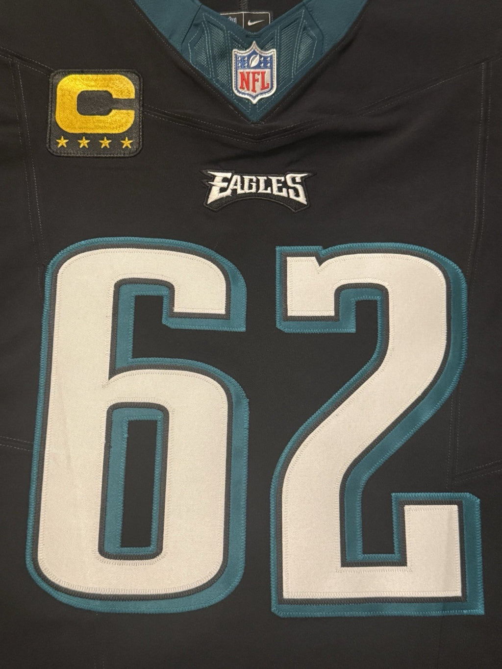 Jason Kelce Philadelphia Eagles Jersey #62 Nike Vapor FUSE Elite Black size 40 (medium) NFL