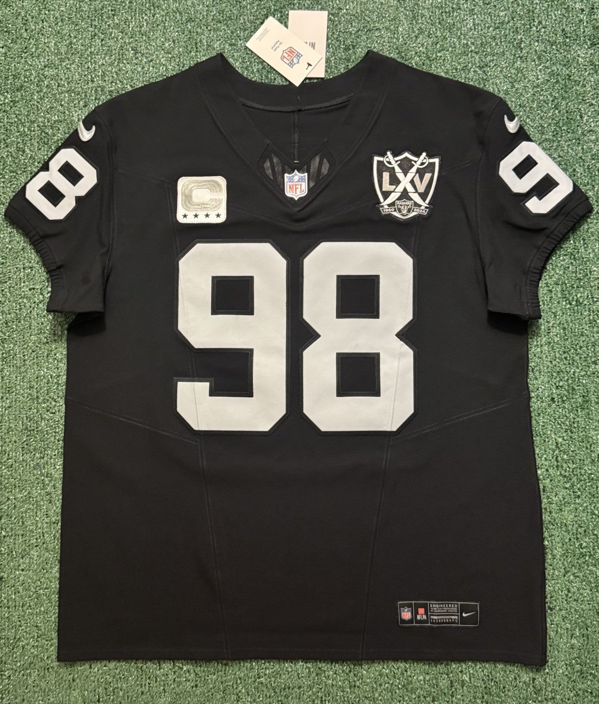 Maxx Crosby Las Vegas Raiders Jersey #98 Nike Vapor Fuse Elite Black Size 48 (XL) NFL