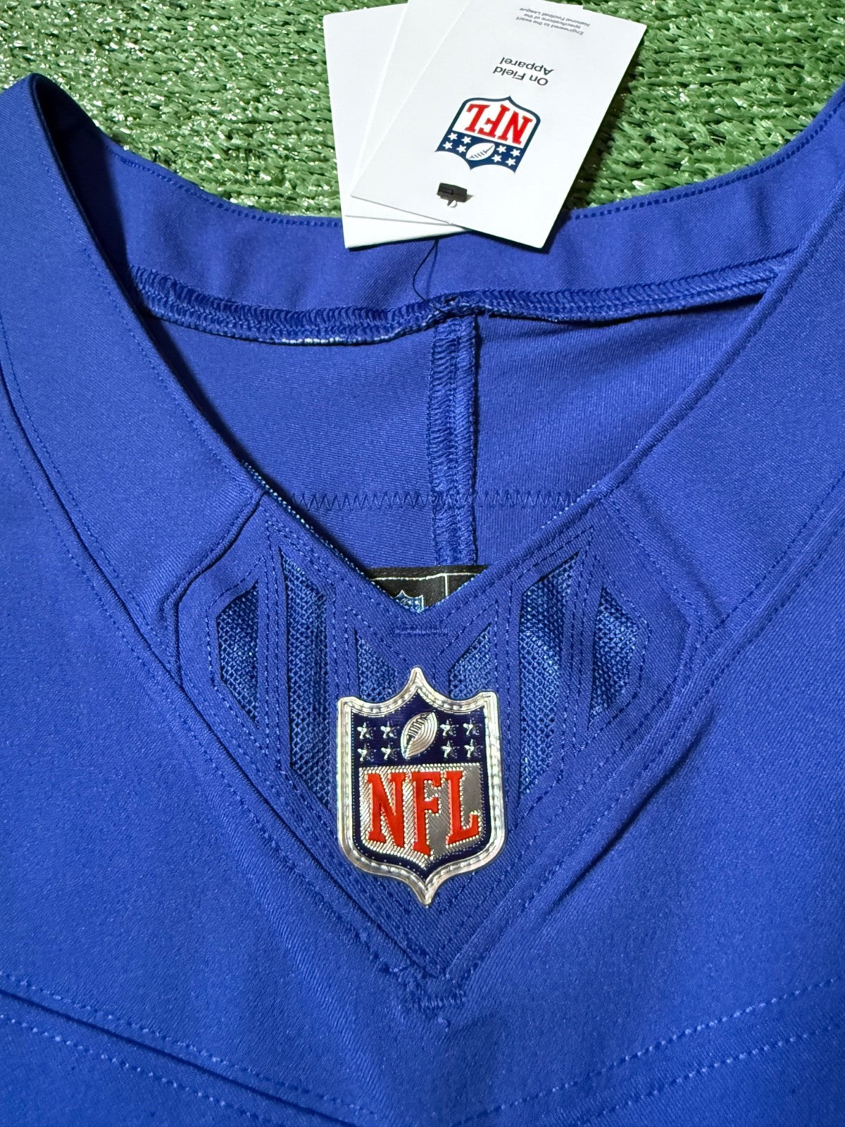 Malik Nabers New York Giants Jersey #1 Nike Vapor FUSE Elite Blue Size 48 (XL) NFL