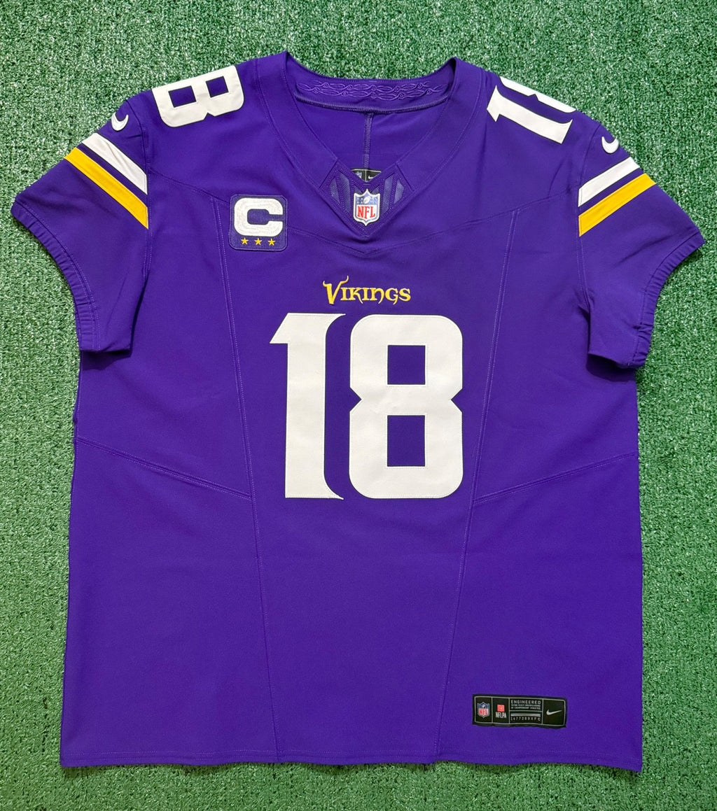 Justin Jefferson Minnesota Vikings Jersey #18 Nike Vapor FUSE Elite Purple Size 48 (XL) NFL