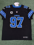 Aidan Hutchinson Detroit Lions Jersey #97 Nike Vapor FUSE Elite Black size 48 (XL) NFL