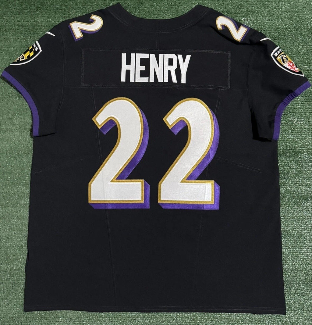 Derrick Henry Baltimore Ravens Jersey #22 Nike Vapor FUSE Elite Black Size 48 (XL) NFL