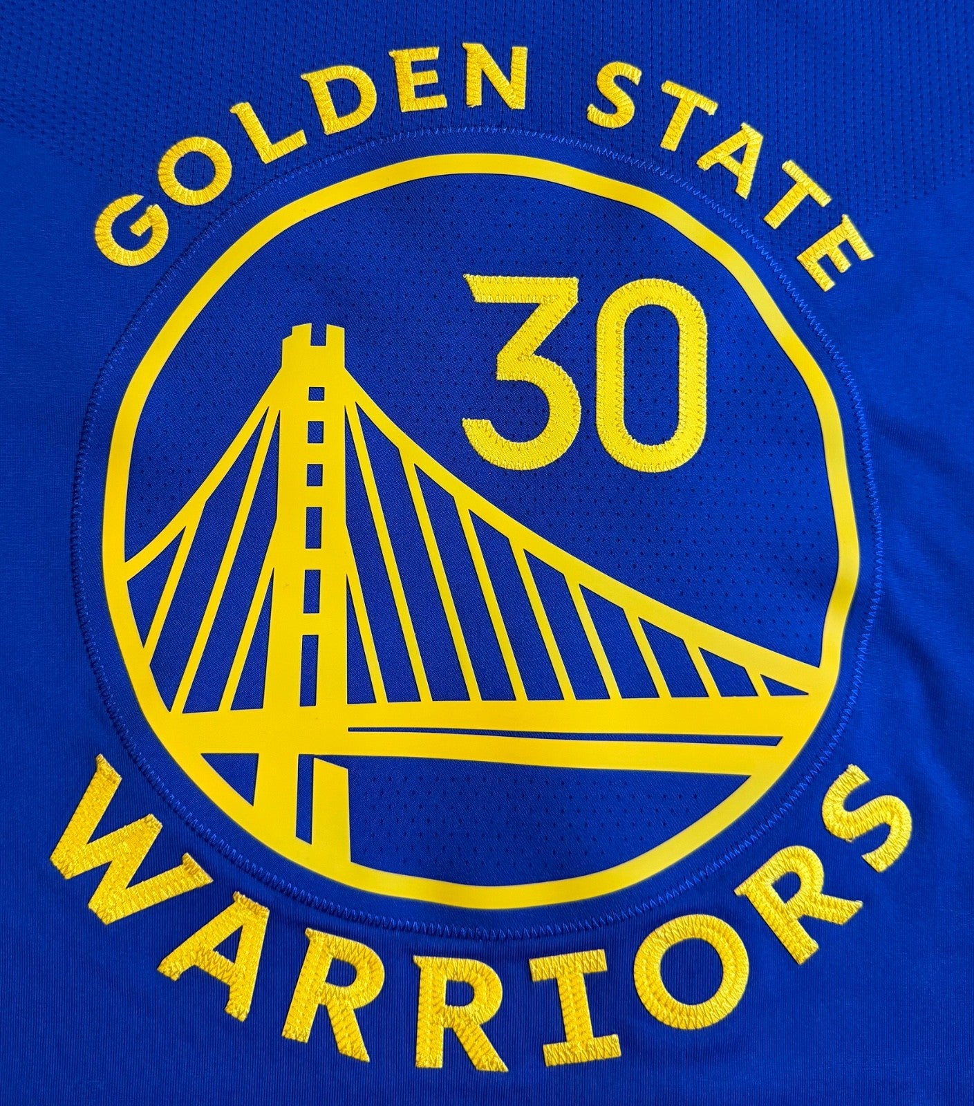 Steph Curry Golden State Warriors Jersey #30 Nike ADV Authentic Blue Size 48 (L) NBA