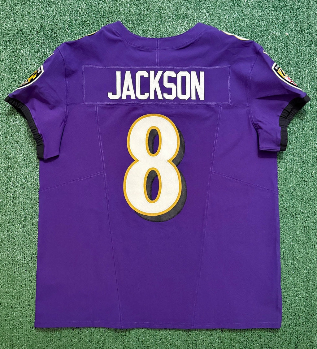 Lamar Jackson Baltimore Ravens Jersey #8 Nike Vapor FUSE Elite Purple Size 48 (XL) NFL