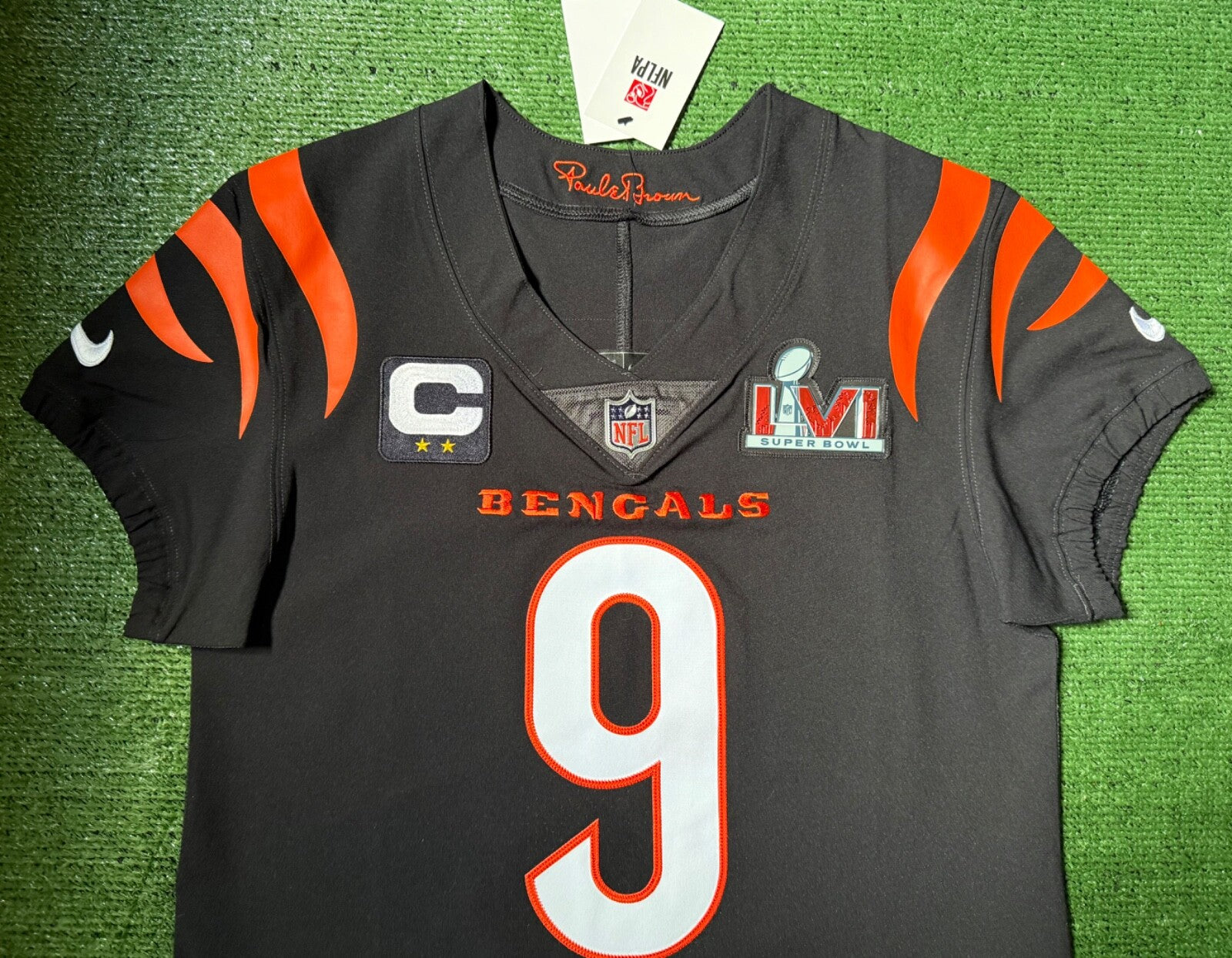 Joe Burrow Cincinnati Bengals Jersey #9 Nike Vapor Elite Black Size 40 (M) NFL