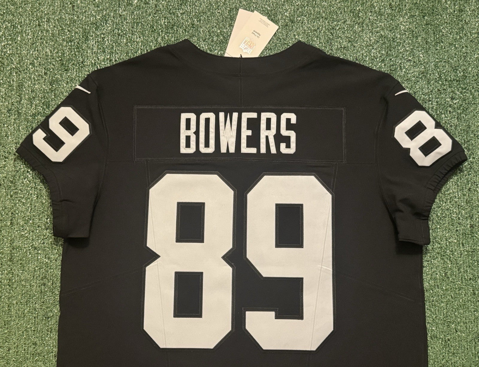Brock Bowers Las Vegas Raiders Jersey #89 Nike Vapor Fuse Elite Black Size 48 (XL) NFL