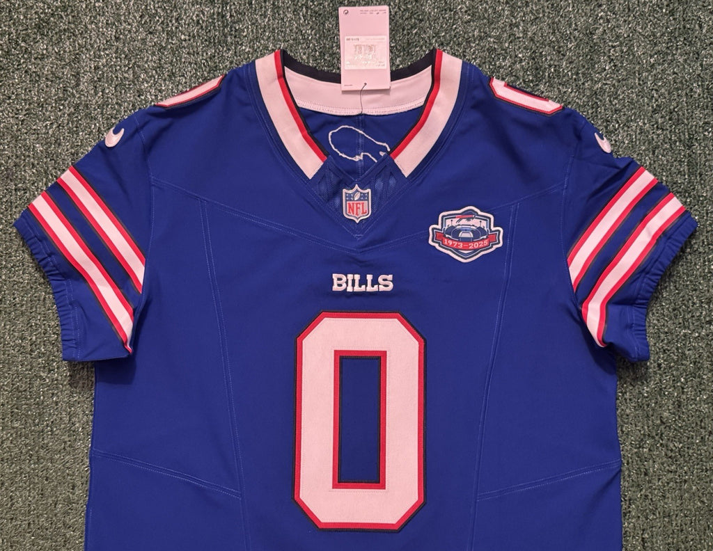 Keon Coleman Buffalo Bills Jersey #0 Nike Vapor Fuse Elite Blue Size 44 (L) NFL