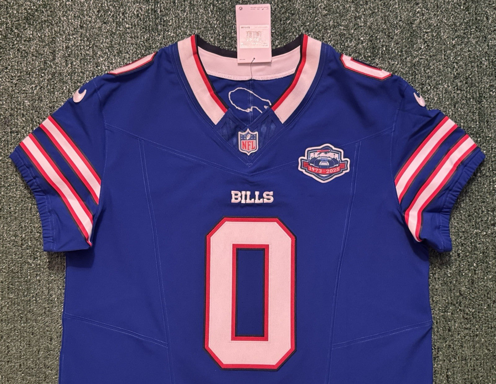 Keon Coleman Buffalo Bills Jersey #0 Nike Vapor Fuse Elite Blue Size 44 (L) NFL
