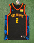 Shai Gilgeous-Alexander Oklahoma City Thunder Jersey #2 Nike ADV Authentic Black Size 48 (L) NBA