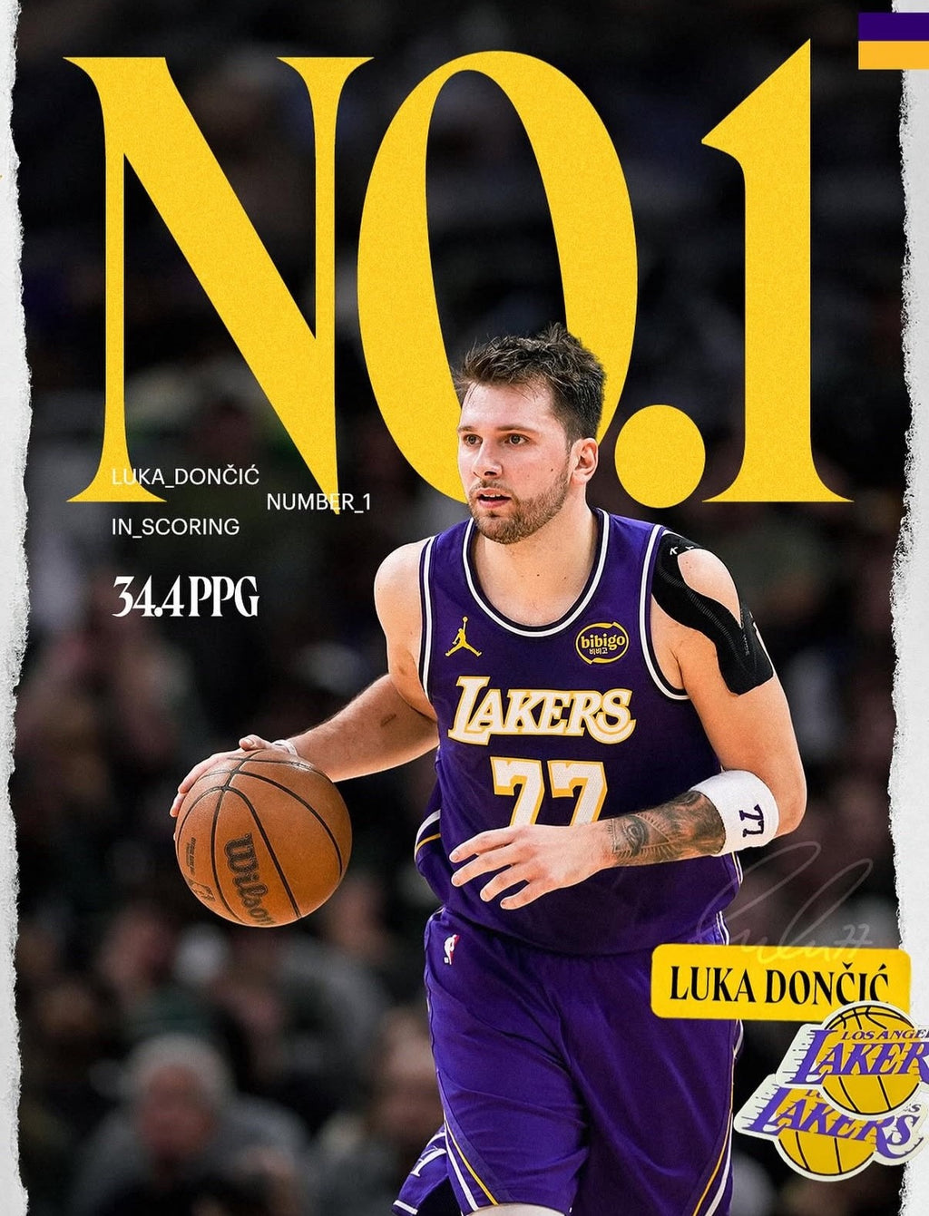 Luka Doncic Los Angeles Lakers Jersey #77 Nike ADV Authentic Purple Size 48 (L) NBA