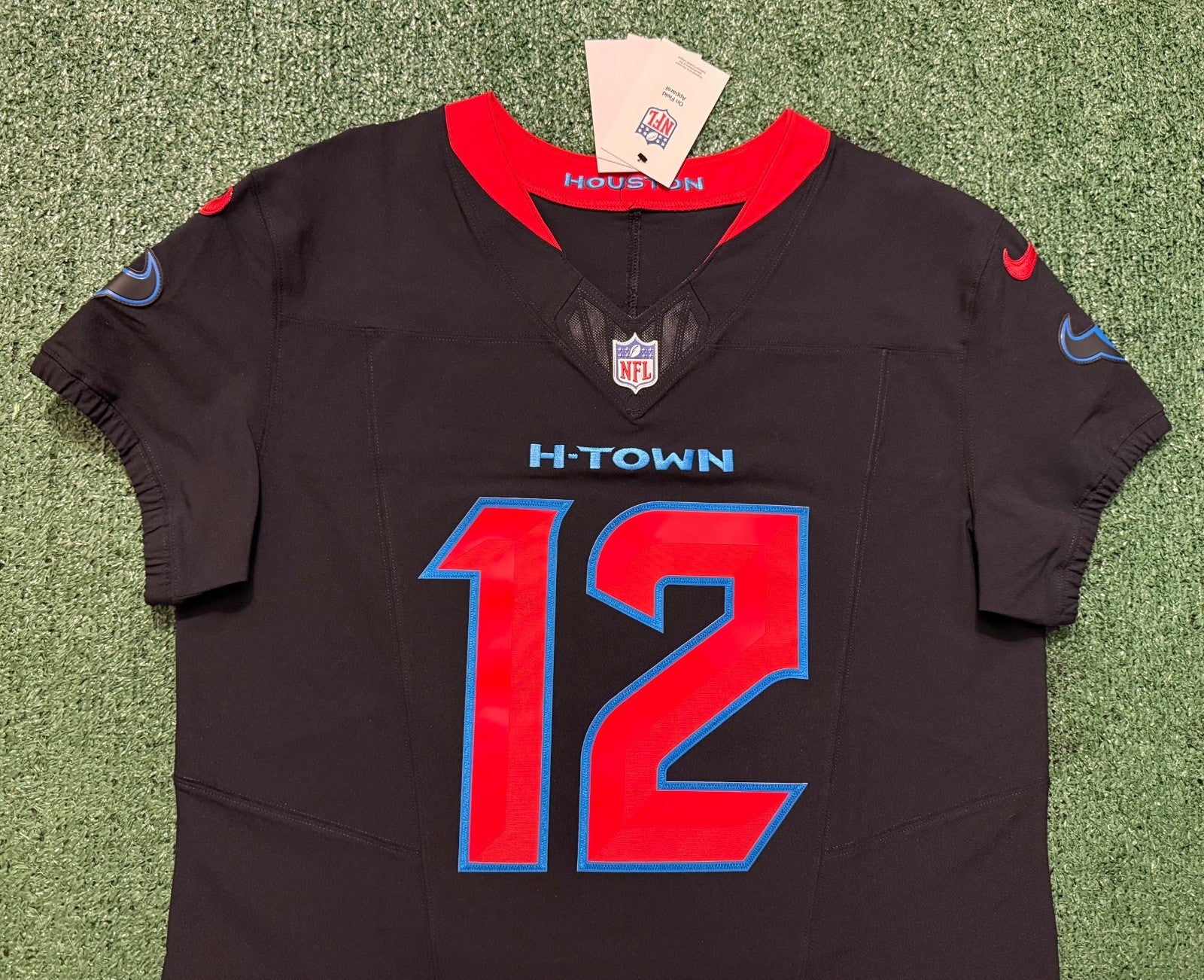 Nico Collins Houston Texans Jersey #12 Nike Vapor Fuse Elite Navy Size 44 (L) NFL