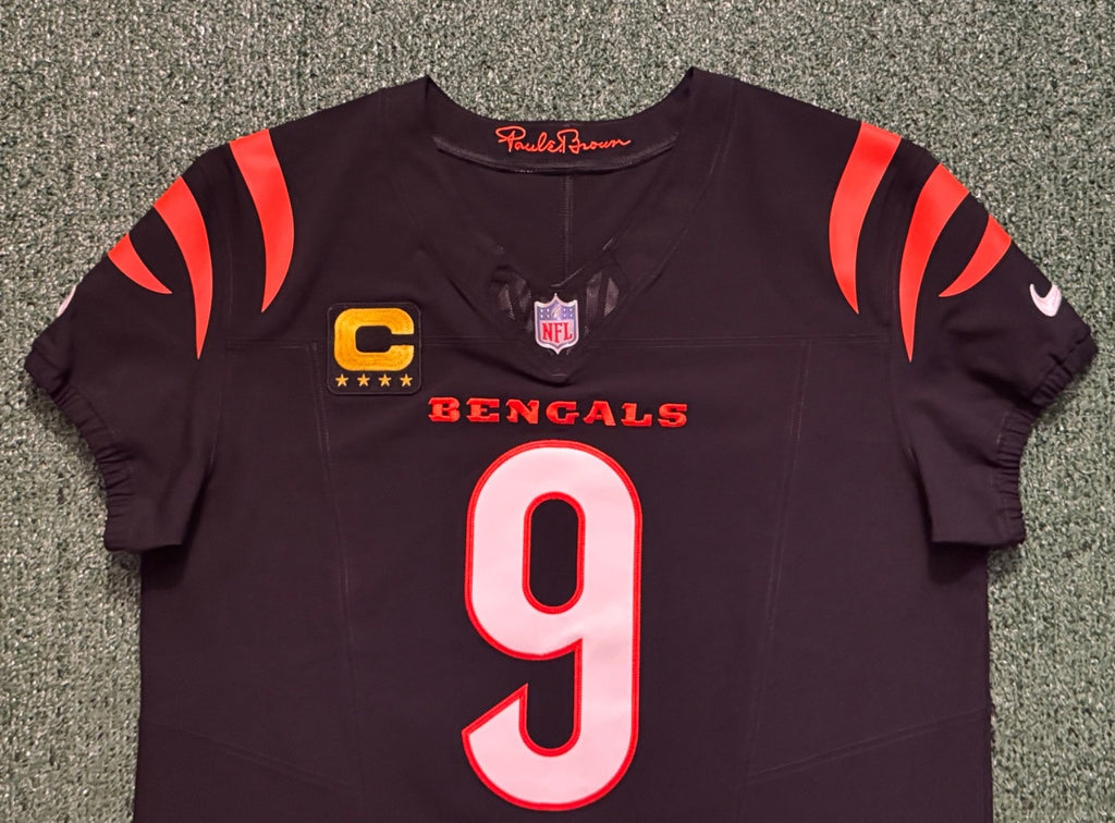 Joe Burrow Cincinnati Bengals Jersey #9 Nike Vapor FUSE Elite Black Size 44 (L) NFL