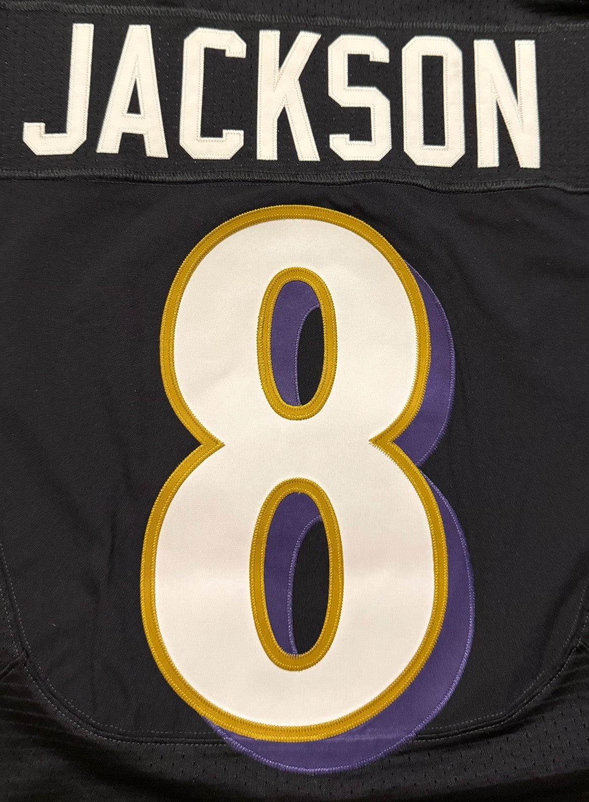 Lamar Jackson Baltimore Ravens Jersey #8 Nike Vapor Elite Black Size 44 (L) NFL