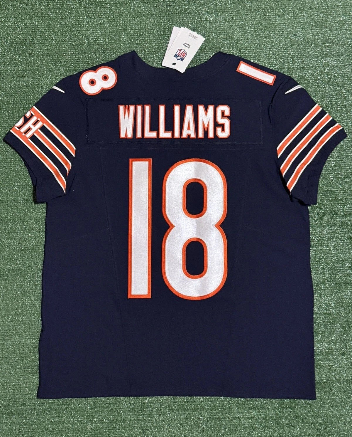 Caleb Williams Chicago Bears Jersey #18 Nike Vapor FUSE Elite Navy Size 44 (Large) NFL