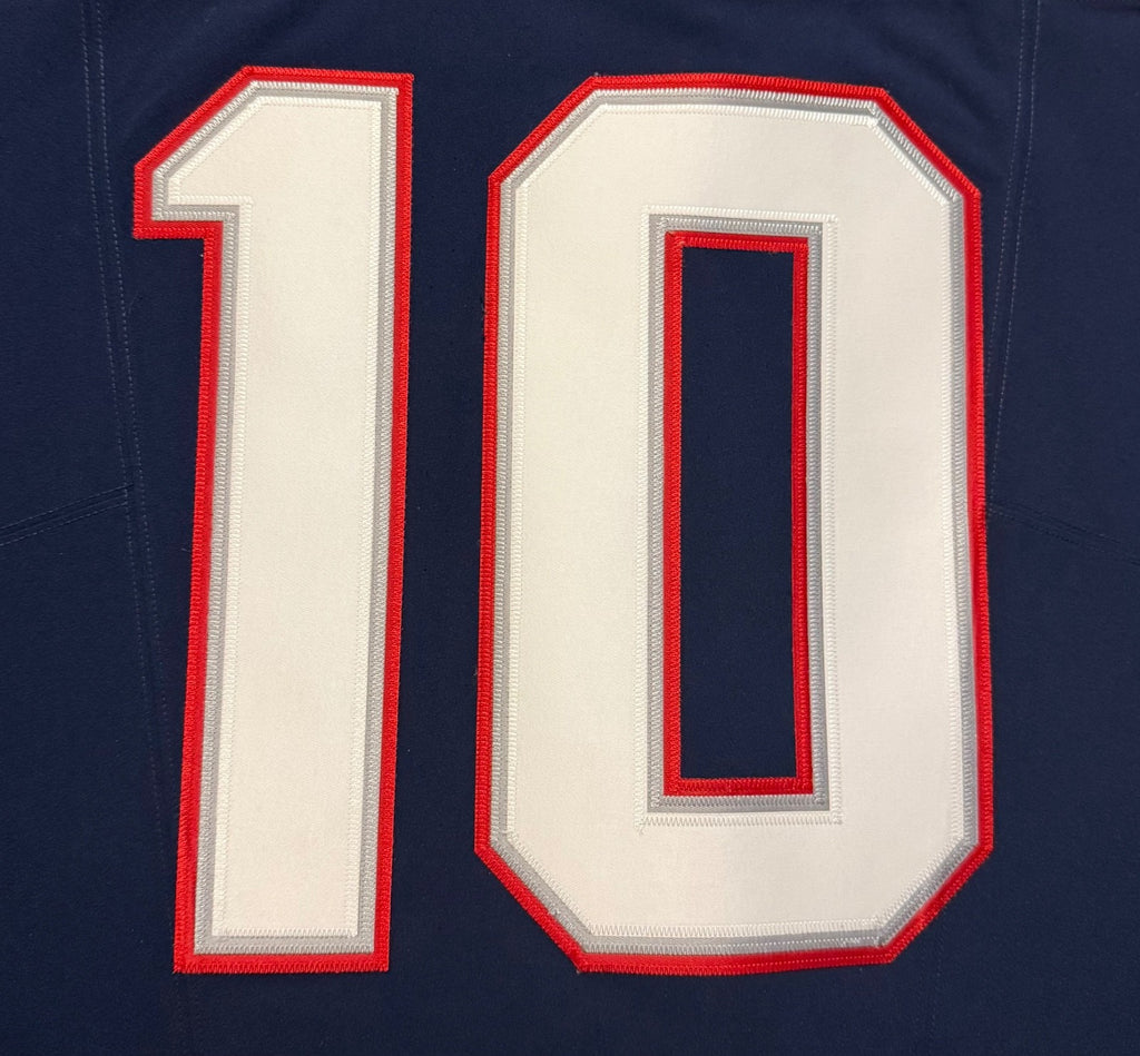 Drake Maye New England Patriots Jersey #10 Nike Vapor Fuse Elite Blue Size 48 (XL) NFL