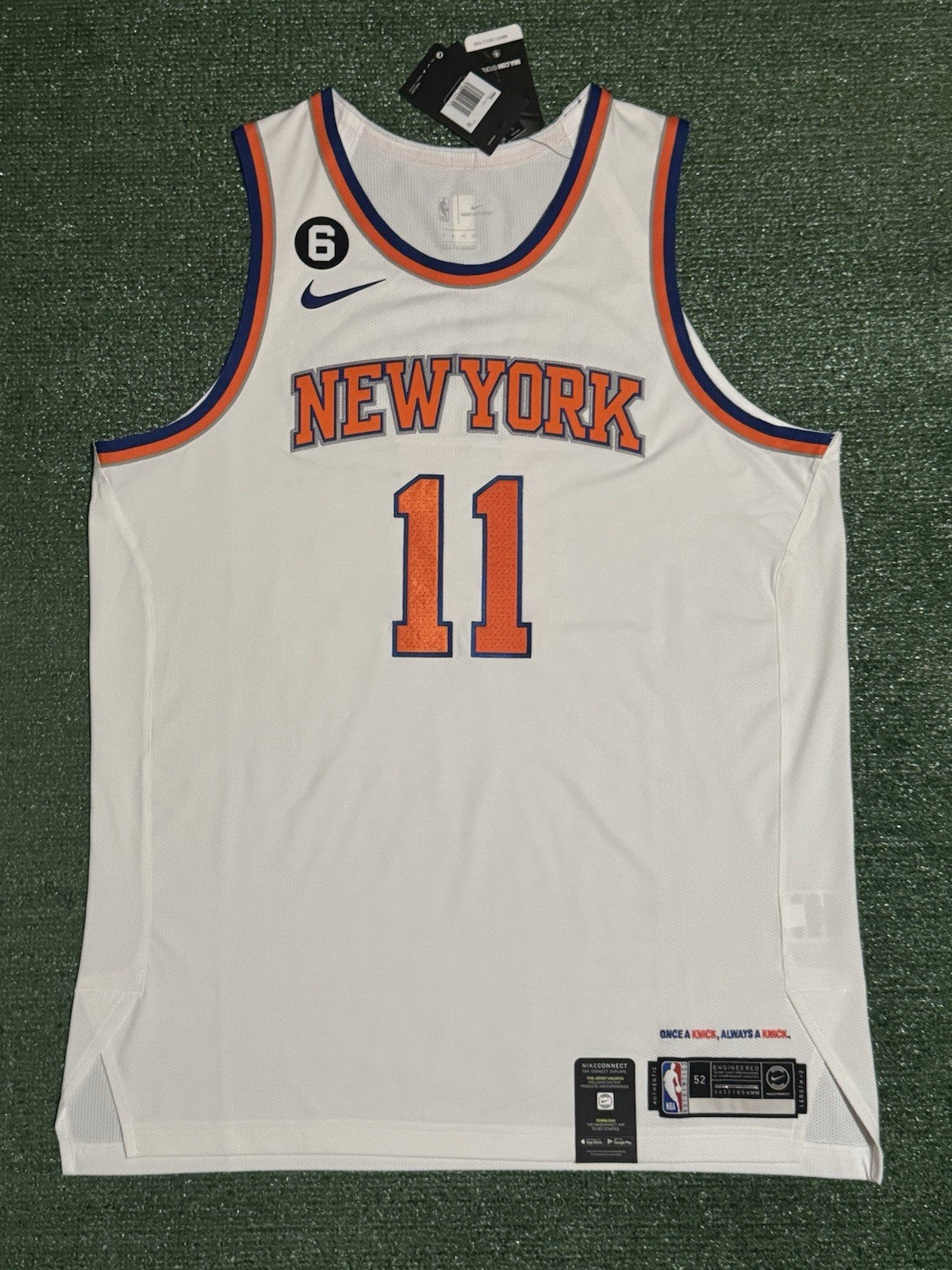 Jalen Brunson New York Knicks Jersey #11 Nike VaporKnit Authentic White Size 52 (XL) NBA