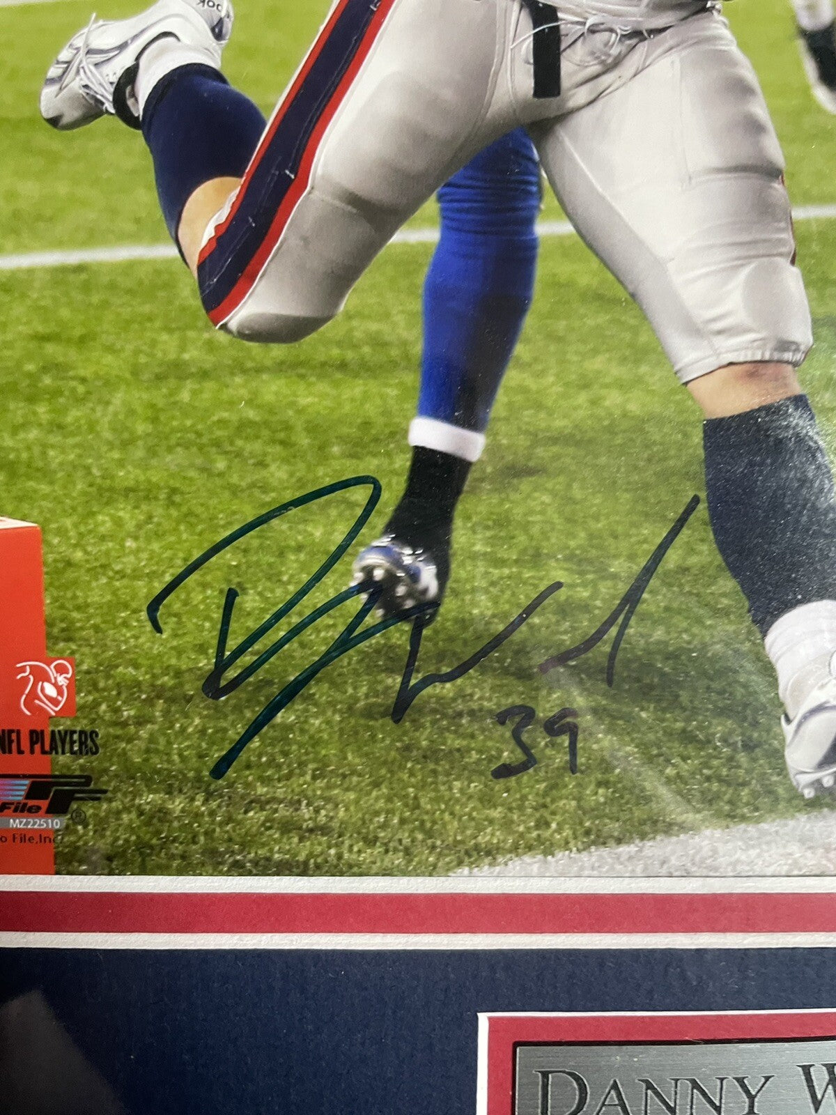 Danny Woodhead New England Patriots Autographed Framed Picture 11x14 (COA)