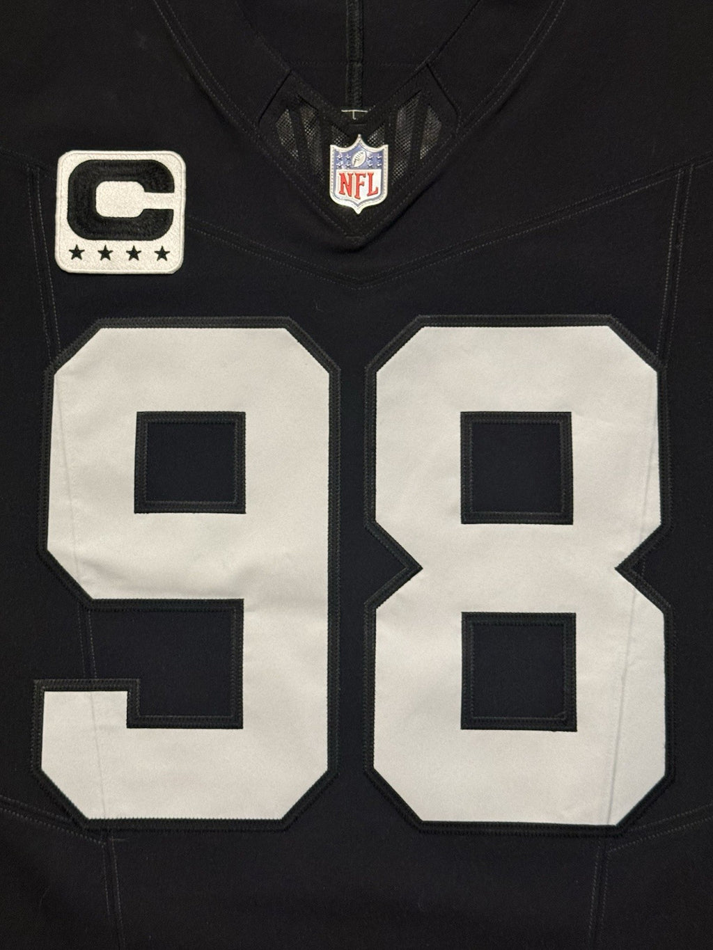Maxx Crosby Las Vegas Raiders Jersey #98 Nike Vapor Fuse Elite Black Size 48 (XL) NFL