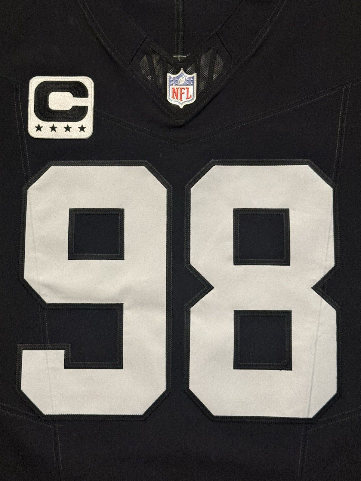 Maxx Crosby Las Vegas Raiders Jersey #98 Nike Vapor Fuse Elite Black Size 48 (XL) NFL
