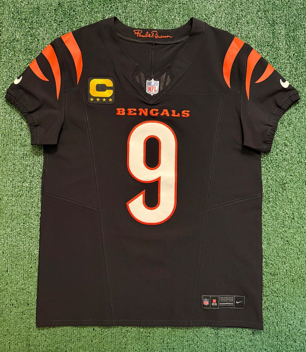 Joe Burrow Cincinnati Bengals Jersey #9 Nike Vapor FUSE Elite Black Size 40 (M) NFL