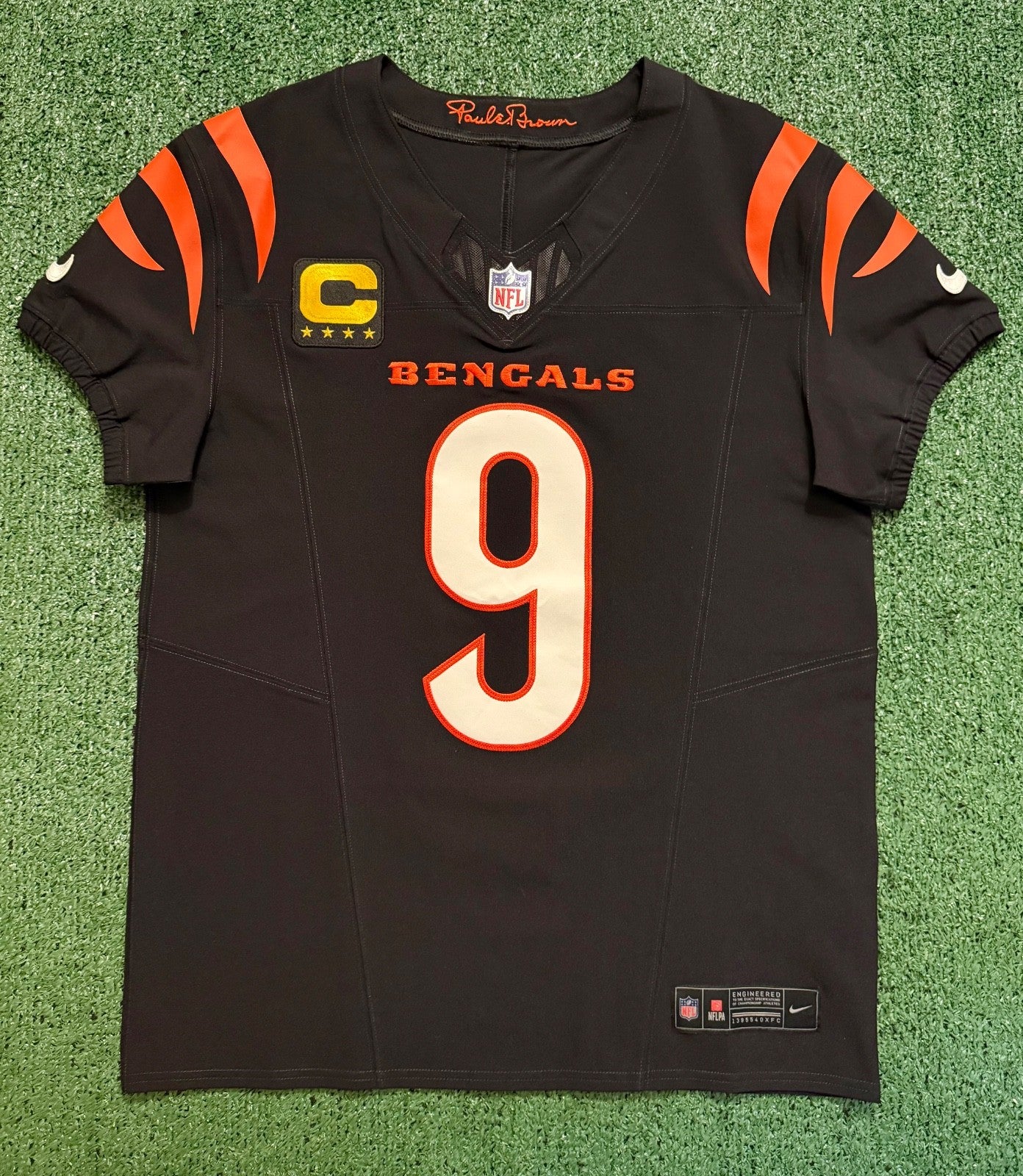Joe Burrow Cincinnati Bengals Jersey #9 Nike Vapor FUSE Elite Black Size 40 (M) NFL