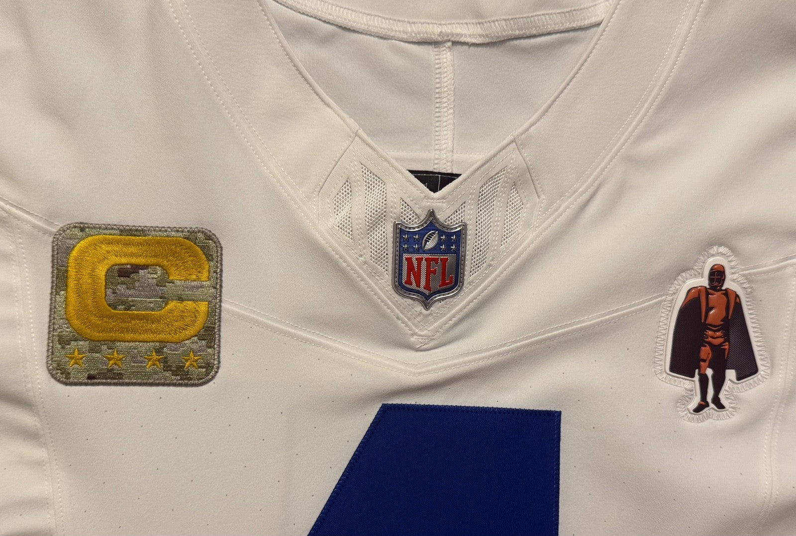Dak Prescott Dallas Cowboys Jersey #4 Nike Vapor FUSE Elite White Size 44 (Large) NFL