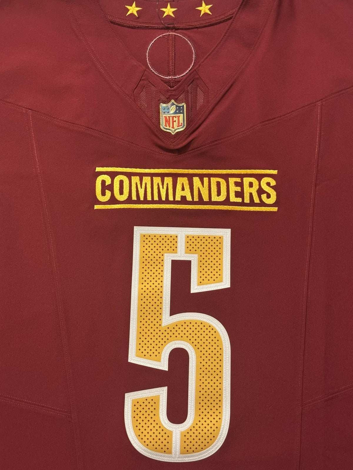 Jayden Daniels Washington Commanders Jersey #5 Nike Vapor Fuse Elite red size 48 (XL) NFL