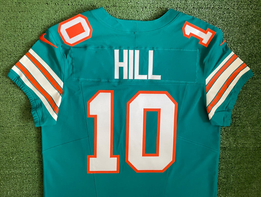 Tyreek Hill Miami Dolphins Jersey #10 Nike Vapor Fuse Elite Blue Size 44 (L) NFL