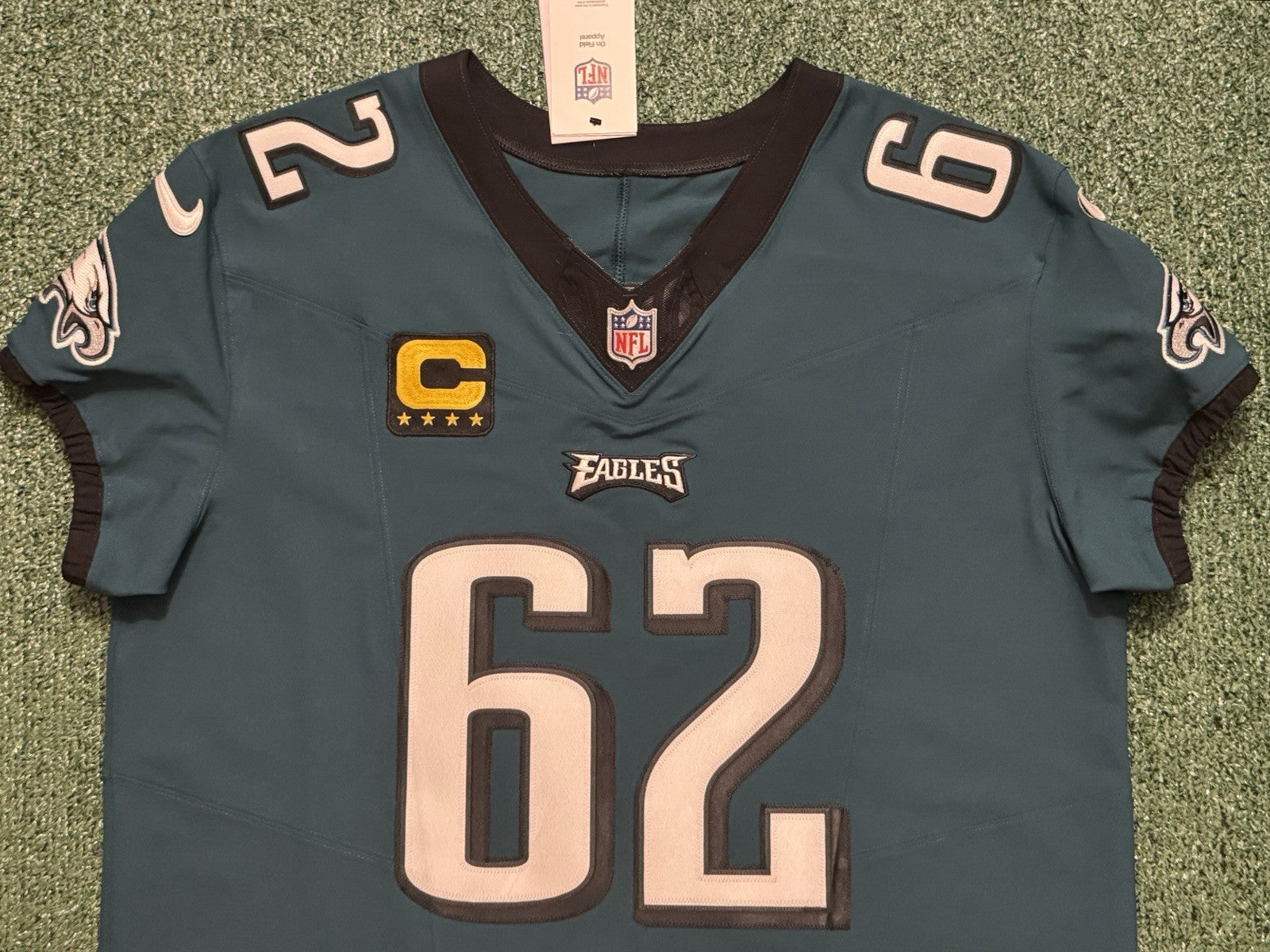 Jason Kelce Philadelphia Eagles Jersey #62 Nike Vapor FUSE Elite Green Size 48 (XL) NFL