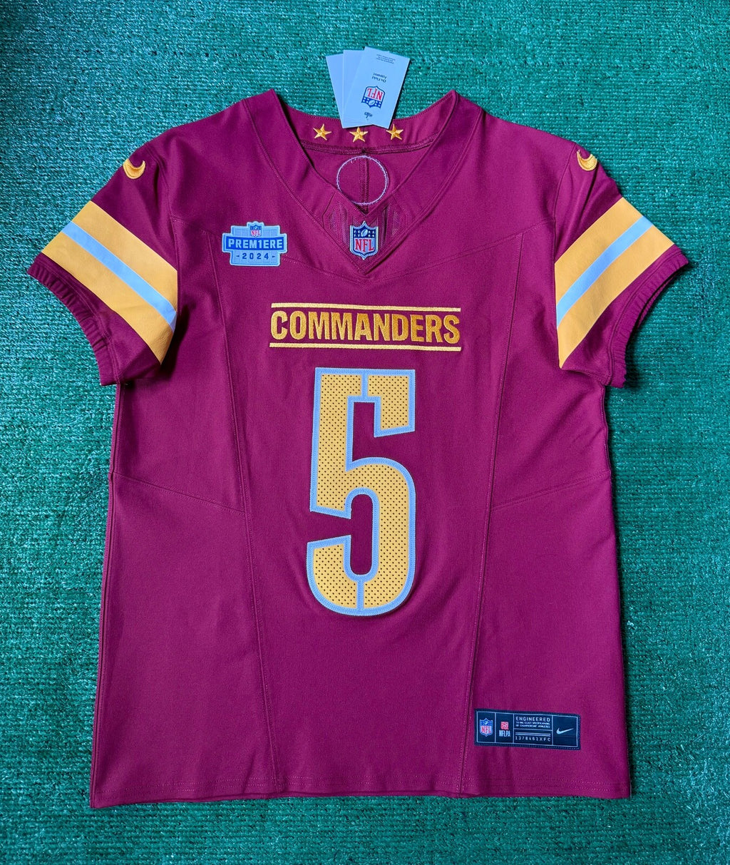Jayden Daniels Washington Commanders Jersey #5 Nike Vapor Fuse Elite red size 40 (medium) NFL
