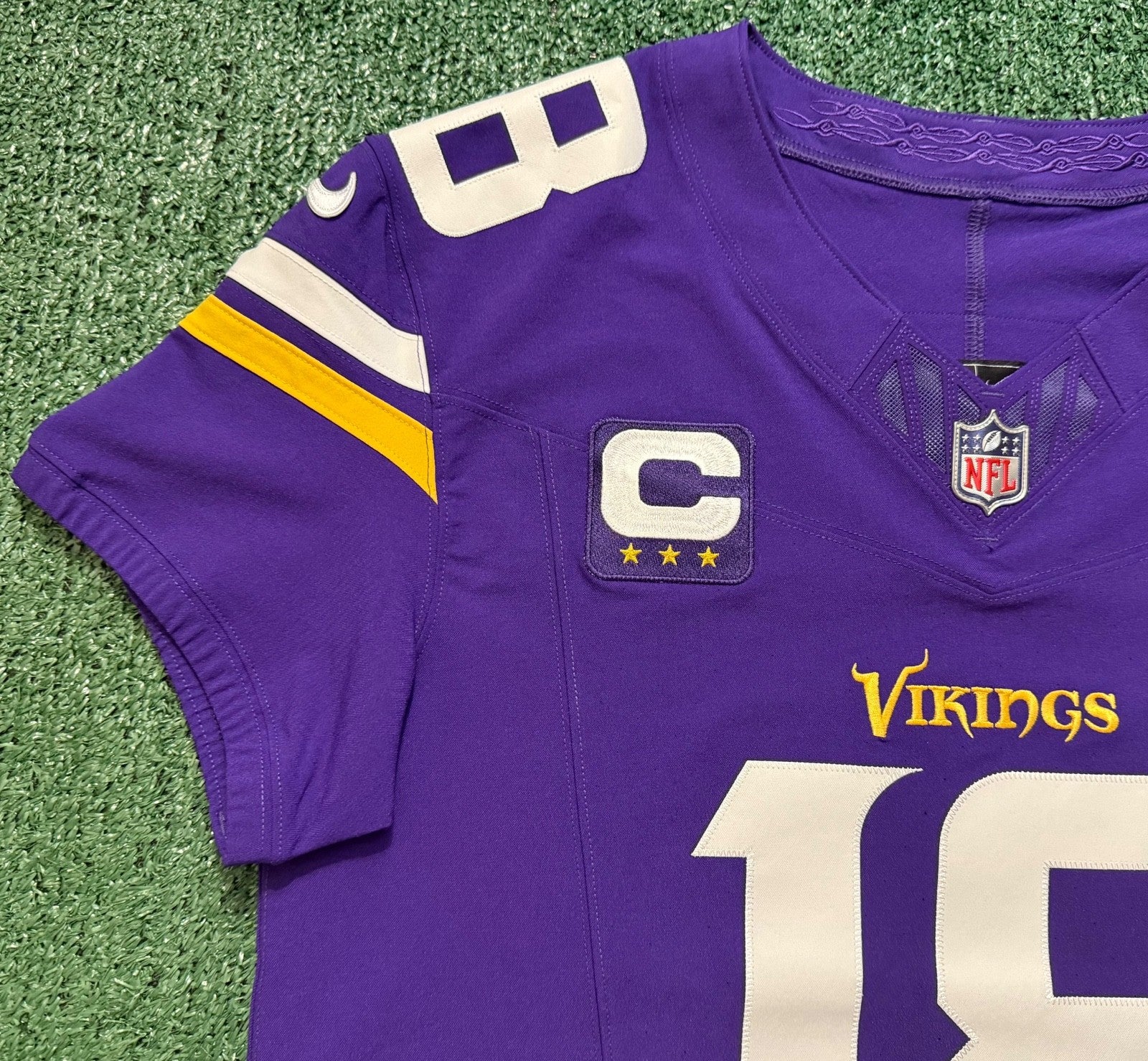 Justin Jefferson Minnesota Vikings Jersey #18 Nike Vapor FUSE Elite Purple Size 40 (Medium) NFL