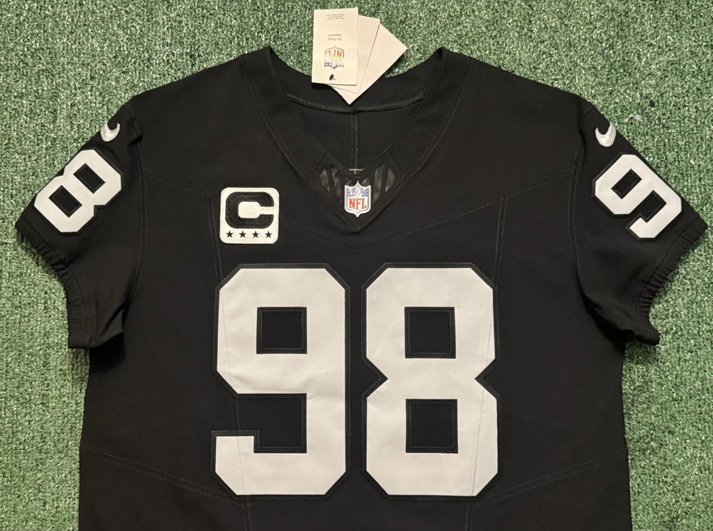 Maxx Crosby Las Vegas Raiders Jersey #98 Nike Vapor Fuse Elite Black Size 48 (XL) NFL